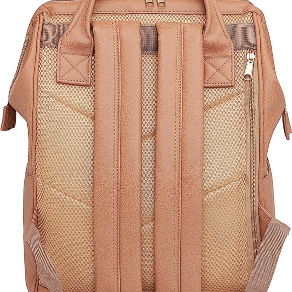 Kah&Kee Faux-Leather Backpack Diaper Bag with Laptop Compartment Travel School - Picture 2 of 3